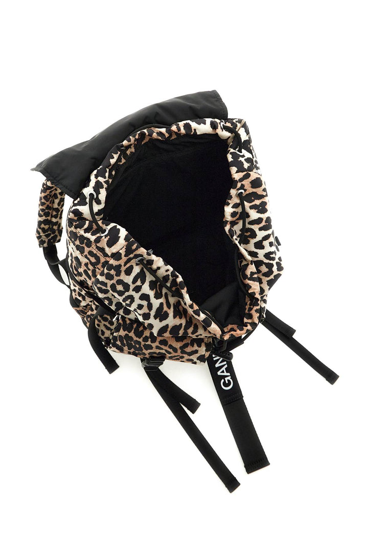 Animal Print Nylon Backpack