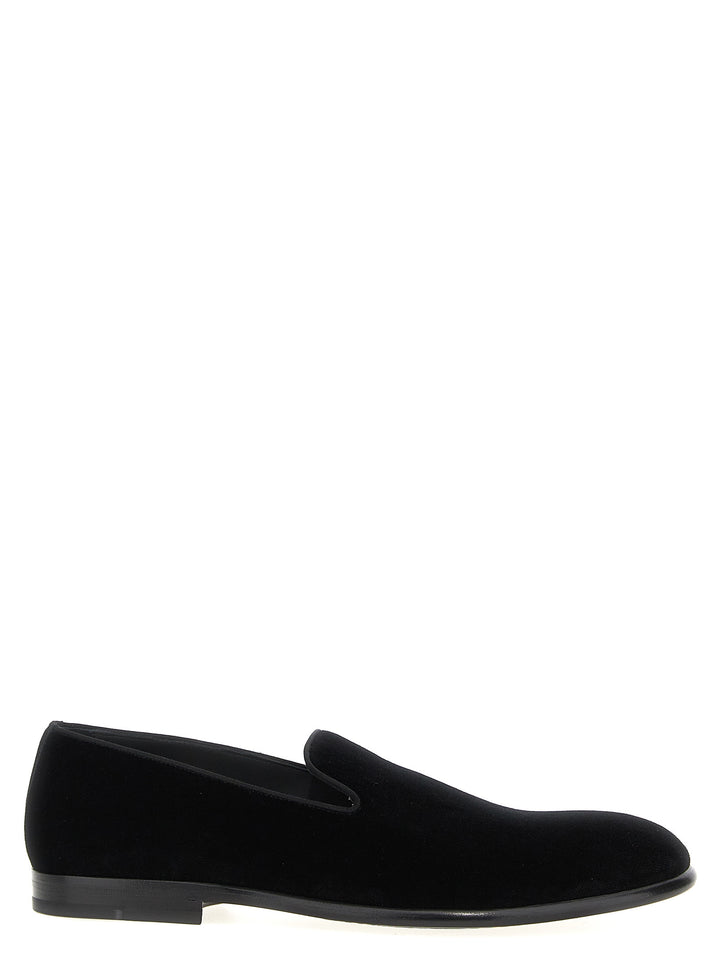 Velvet Slipper Loafers Black