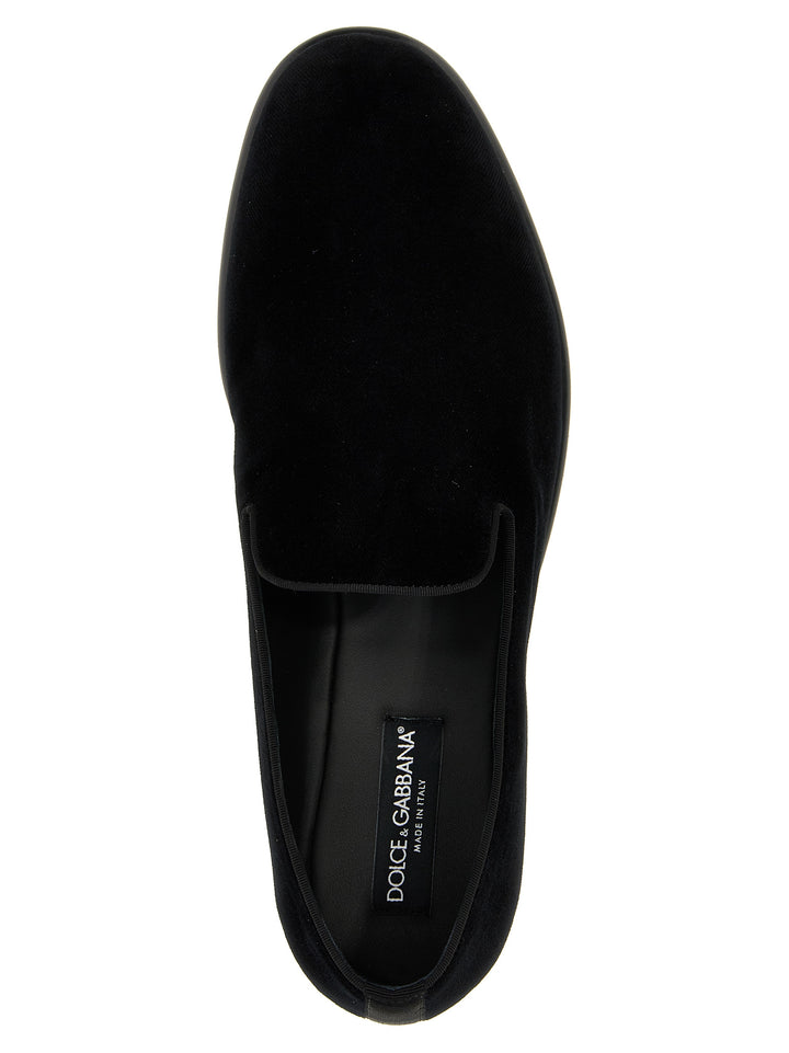 Velvet Slipper Loafers Black