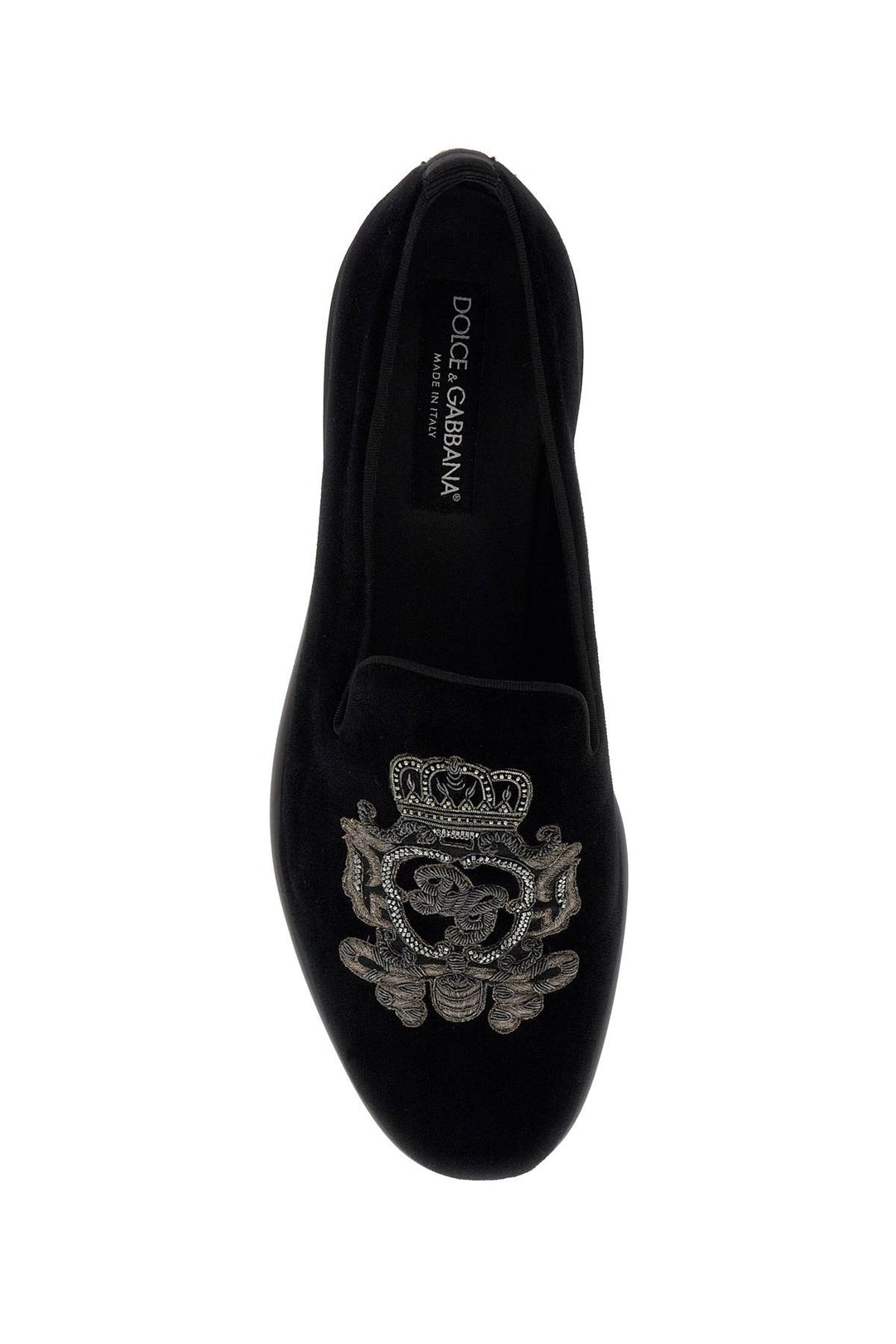 Embroidered Velvet Loafers