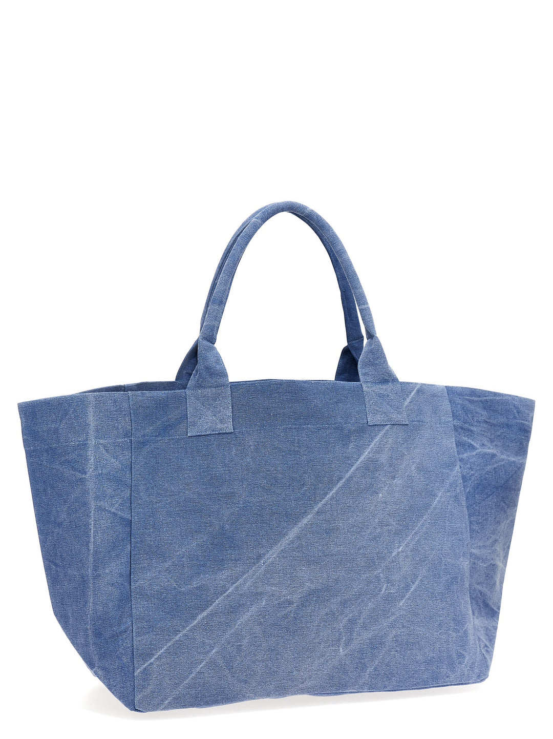 Blue Oversized Canvas Tote Bag Light Blue