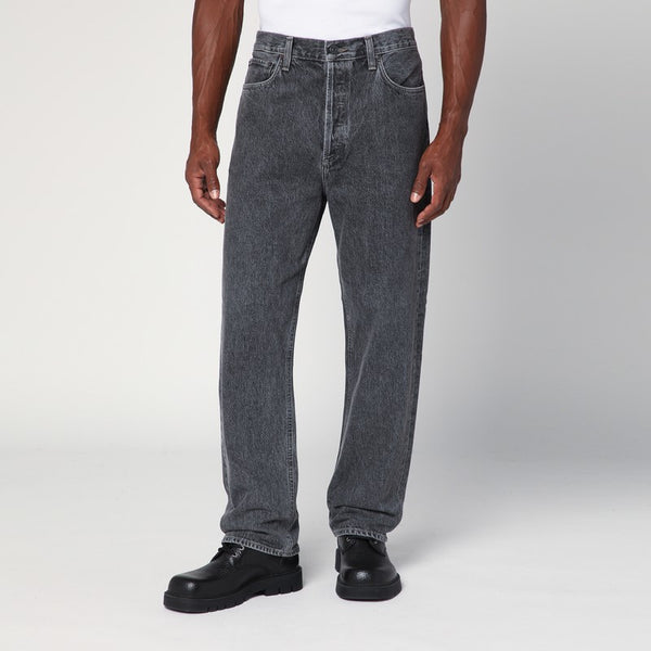 Washed-Effect Grey Jeans