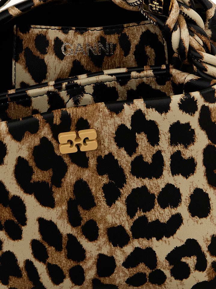 Leopard Ganni Bou Hand Bags Multicolor