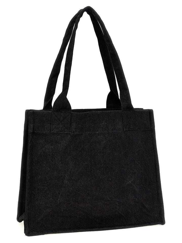 Large Easy Shopper Denim Tote Bag Black