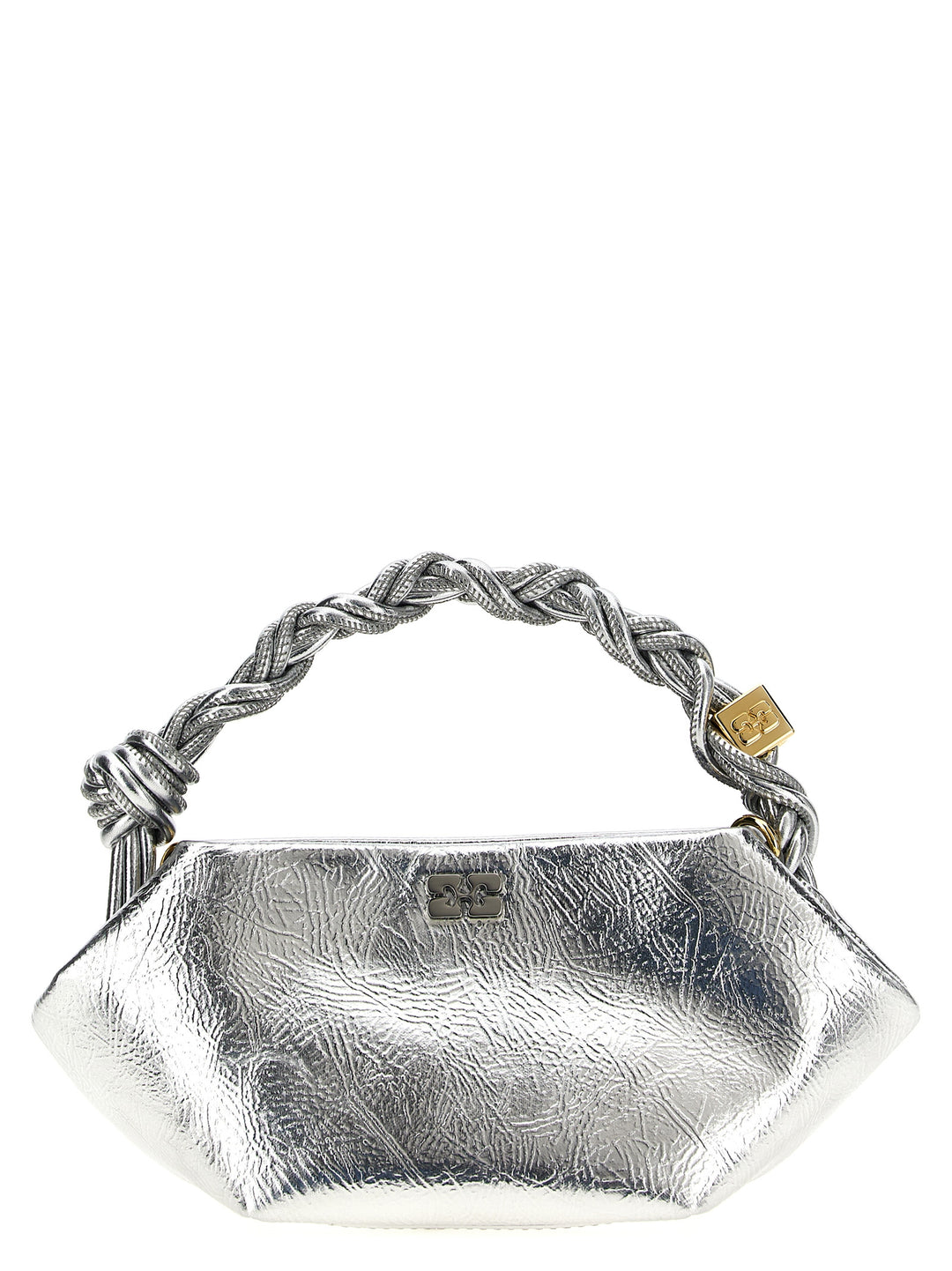 Bou Bag Mini Metallic Hand Bags Silver