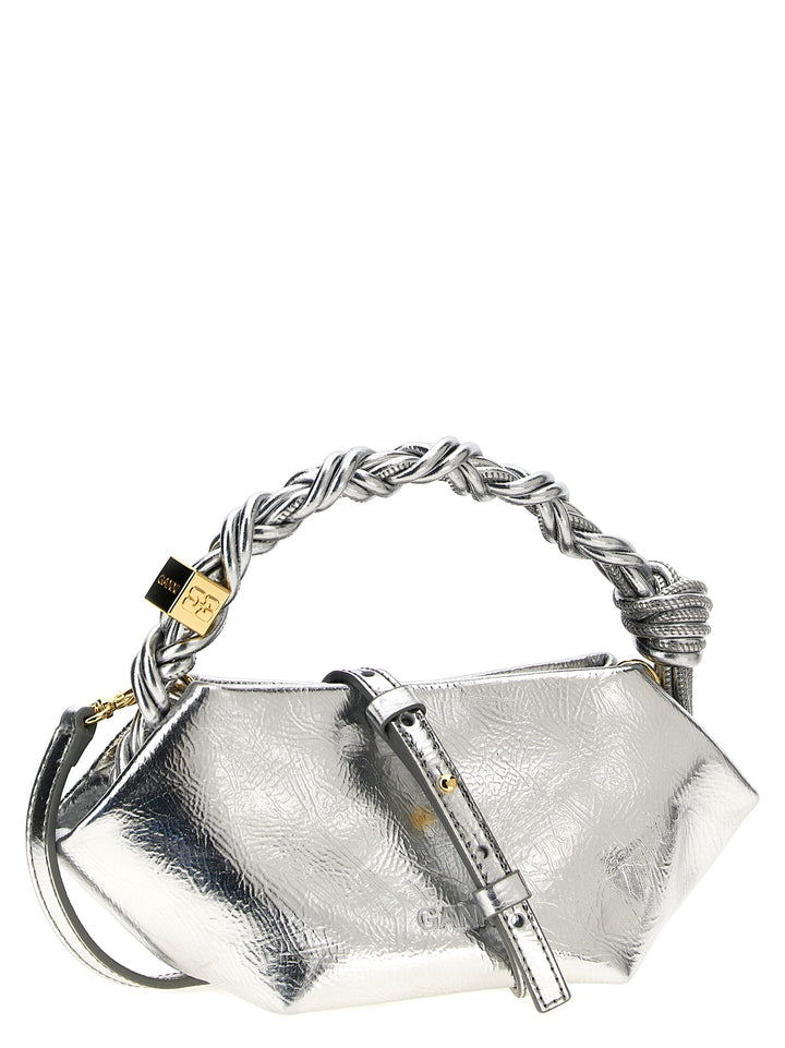 Bou Bag Mini Metallic Hand Bags Silver