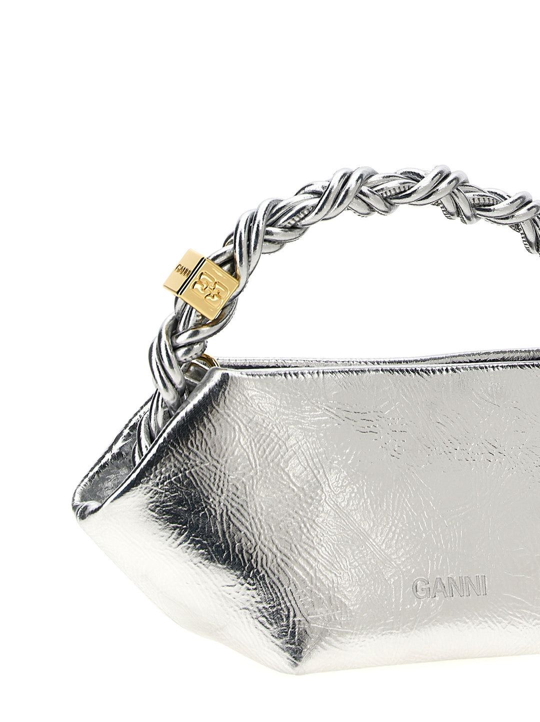 Bou Bag Mini Metallic Hand Bags Silver