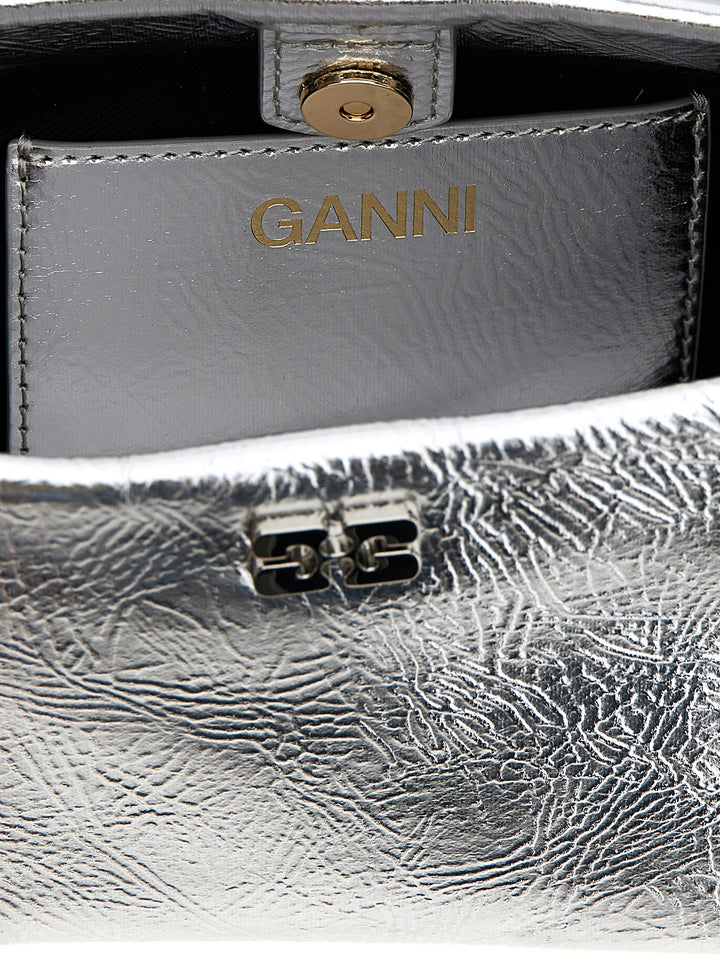 Bou Bag Mini Metallic Hand Bags Silver