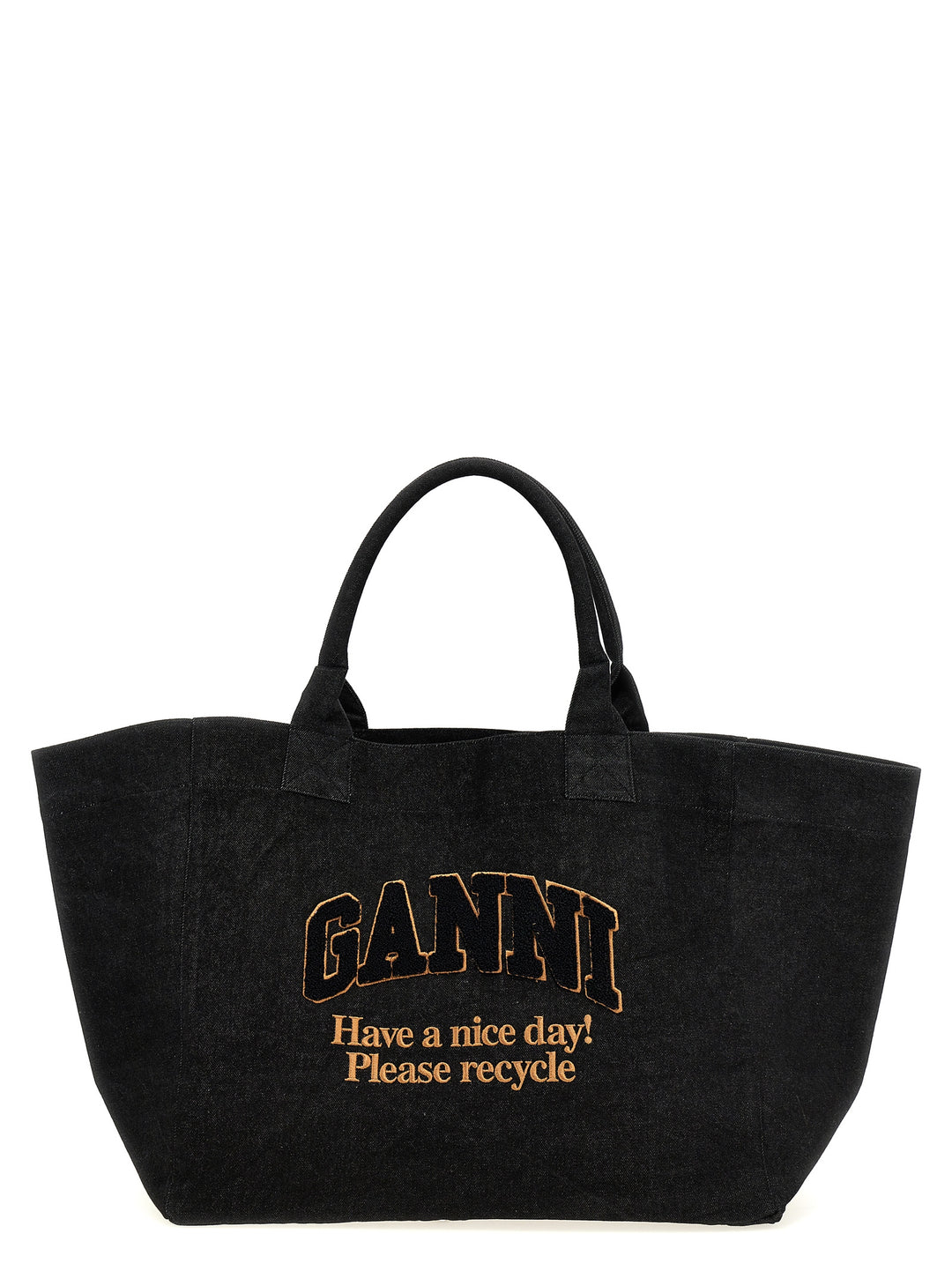 Xxl Denim Tote Bag Black