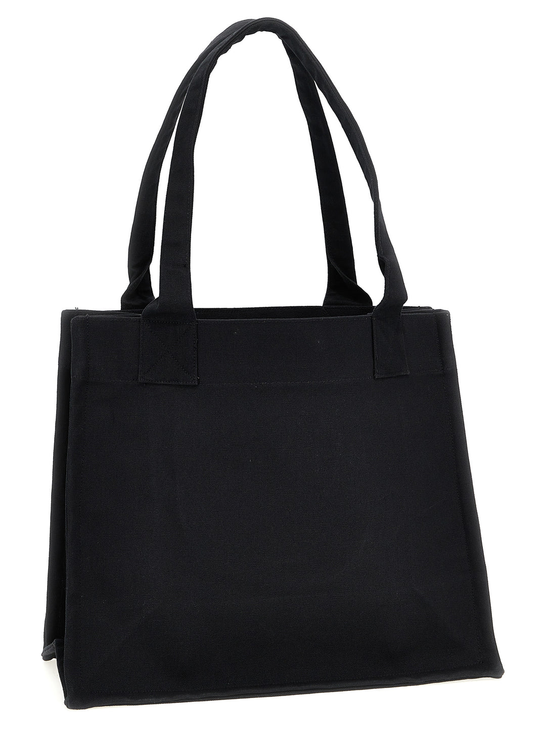 Ganni Large Easy Shopper Contrasted Logo Tote Bag - White/Black | 7259c60b6655ea840bfcf6a7aeb6f4cd29697663