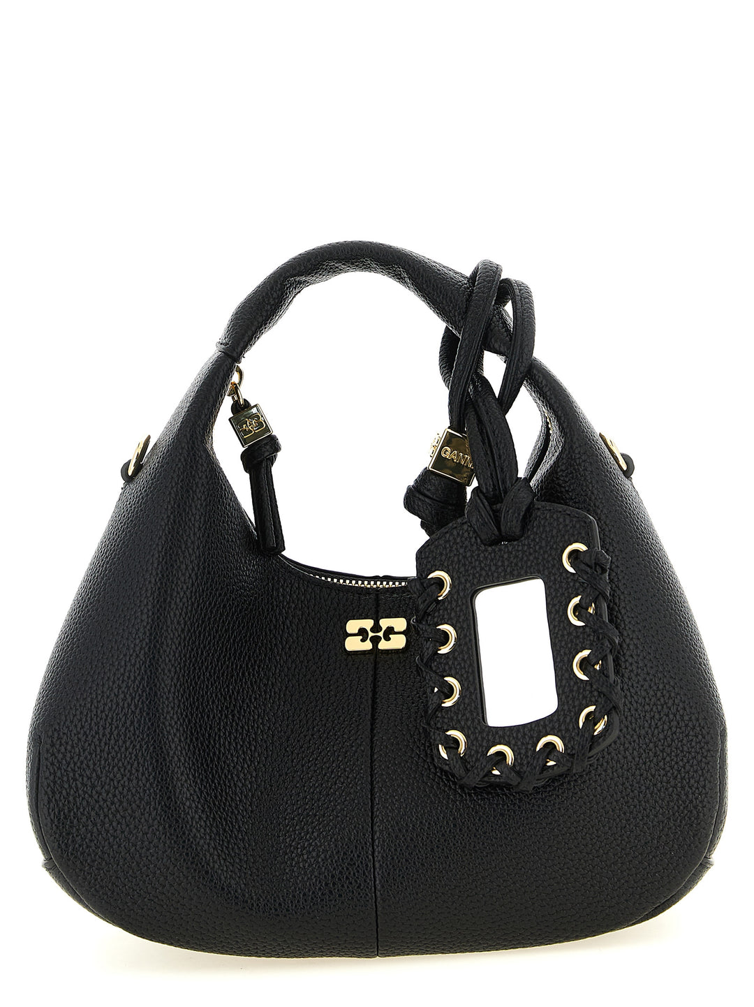 Ganni Mini Hobo Hand Bags - Black | b82bd1b01a8202a57a73eb257e58441552949ba8