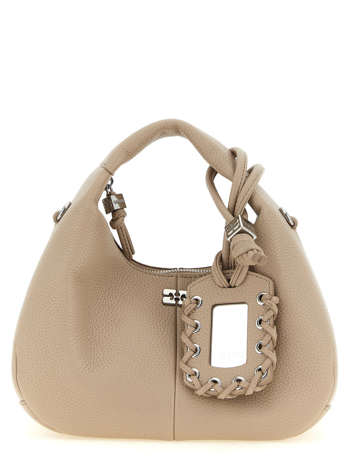 Ganni Mini Hobo Hand Bags - Beige | 00c1577bd495ad271c3545fd3fed5bb728895bc1