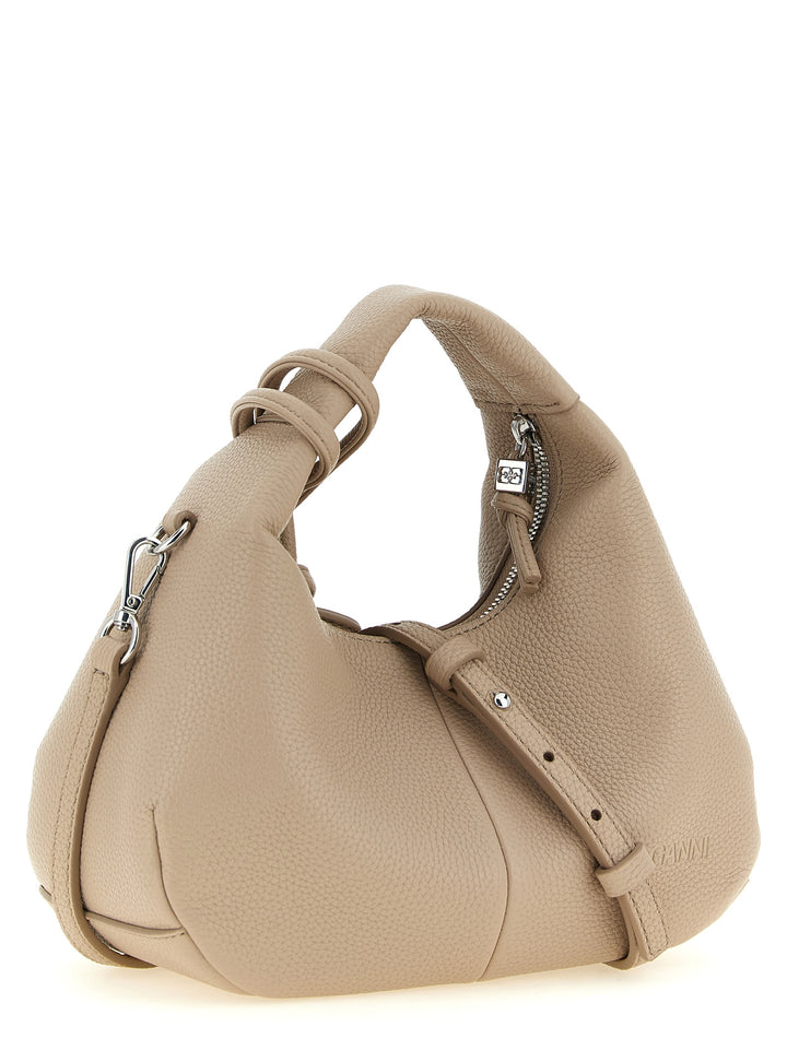 Ganni Mini Hobo Hand Bags - Beige | 8003d970965ffcb2f47457a6de089c67cfda409d