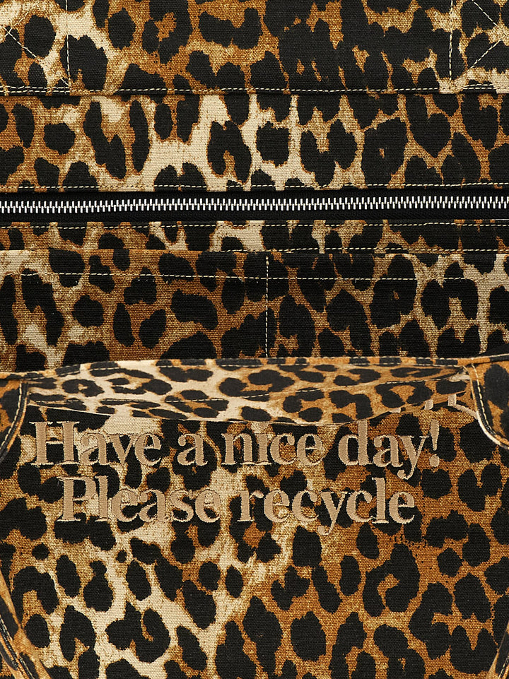 Ganni Leopard Xxl Tote Bag - Brown | a987b84bfd2980e13bf9da1df742eb020c00b10c