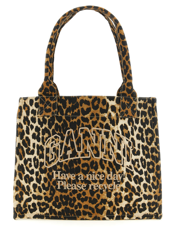Leopard Tote Bag Brown