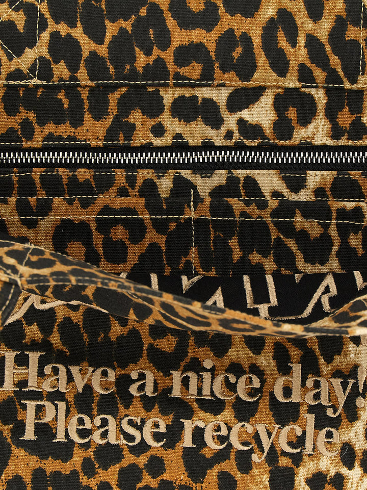 Ganni Leopard Tote Bag - Brown | 7a3bfab02e75ff7da040fb67e92466f0be35803f