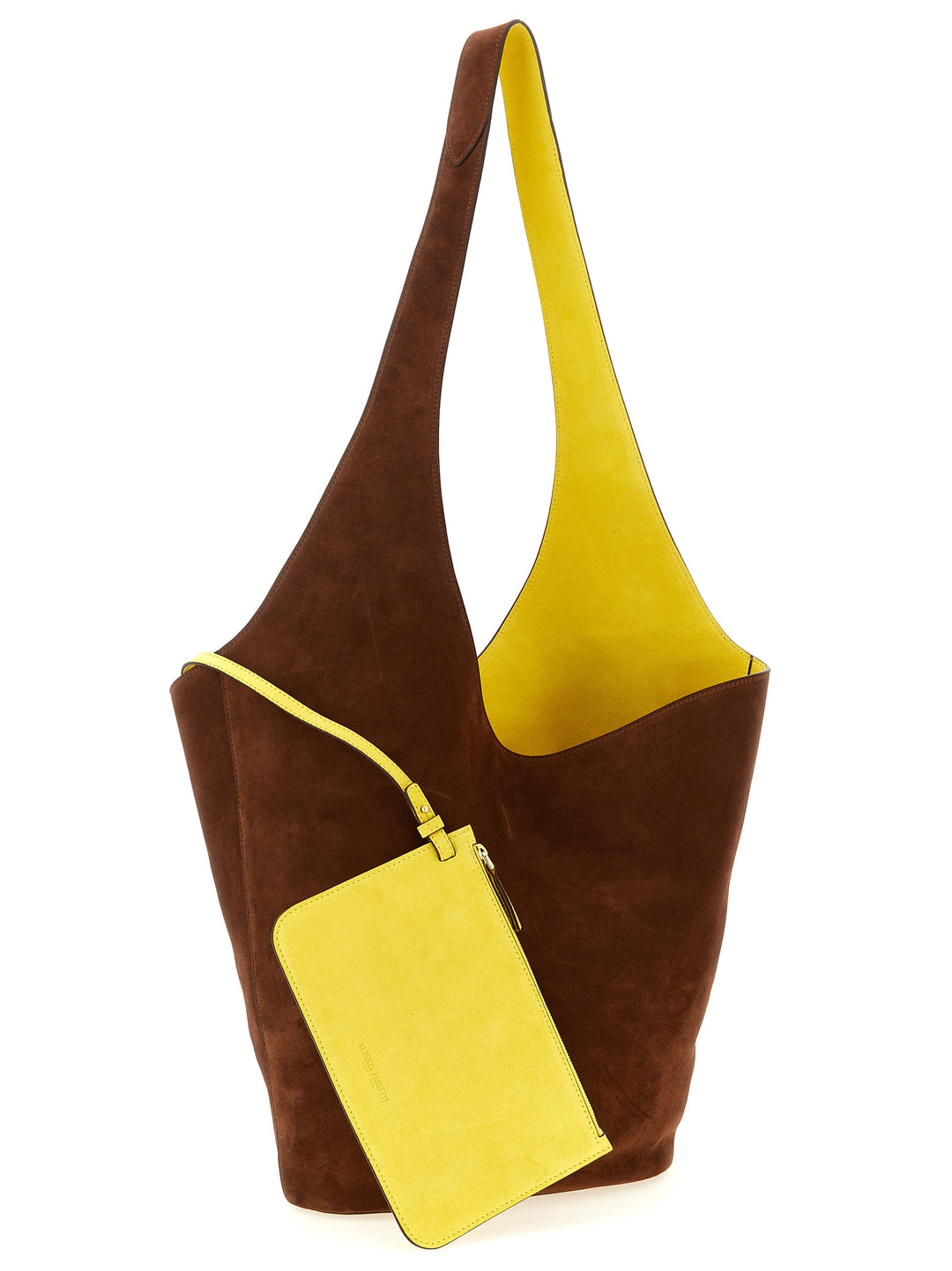 Alberta Ferretti Suede Shoulder Bag Shoulder Bags - Brown | 9268e2c614a79a935b702f8841934193a79d3f0e