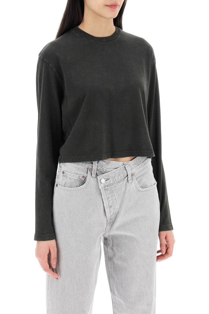 T Shirt Cropped A Maniche Lunghe Mason