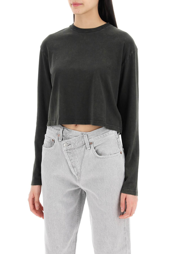 T Shirt Cropped A Maniche Lunghe Mason