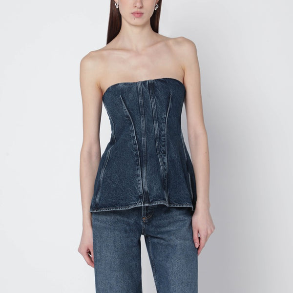 Blue Lara Denim Corset