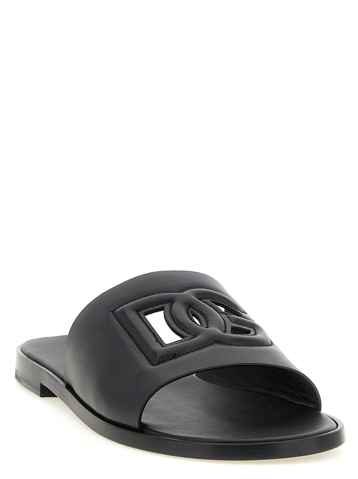 Dolce & Gabbana Dg Light Sandals - Black | 1da27fb702a79c522efb843e7d9b4120570d3475