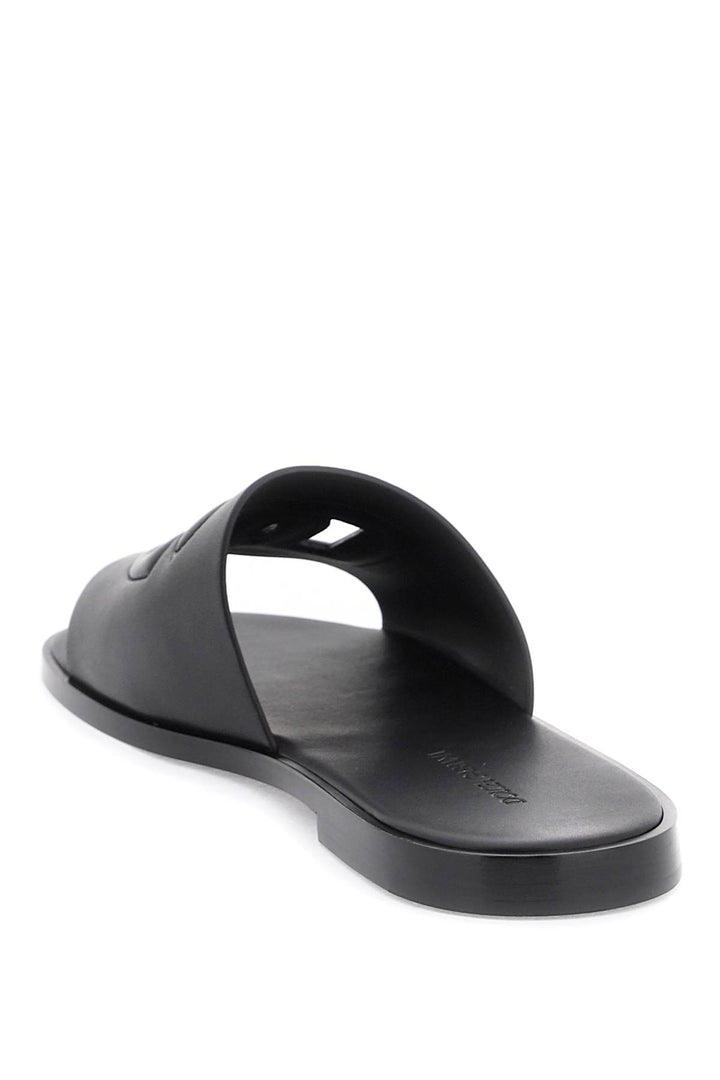 Leather Slides With Dg Cut Out