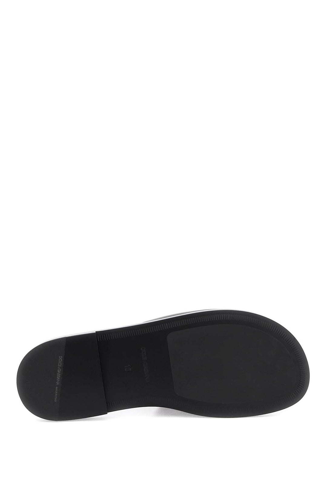 Leather Slides With Dg Cut Out