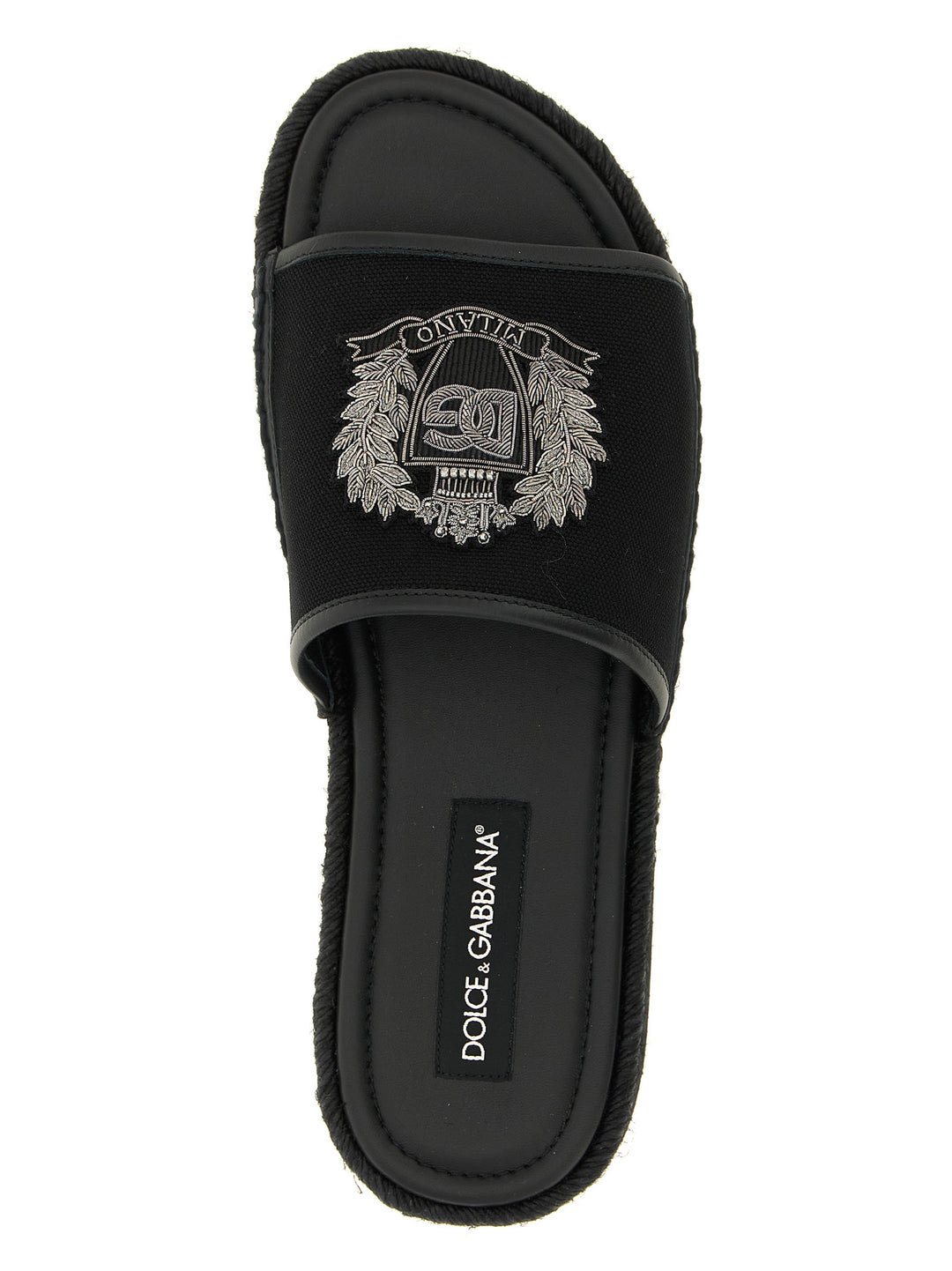 Dolce & Gabbana Cross-Stitch Espadrilles Sandals - Black | ea9759bb2d8515a5d1ff66ab428ff8b217ee4ff2