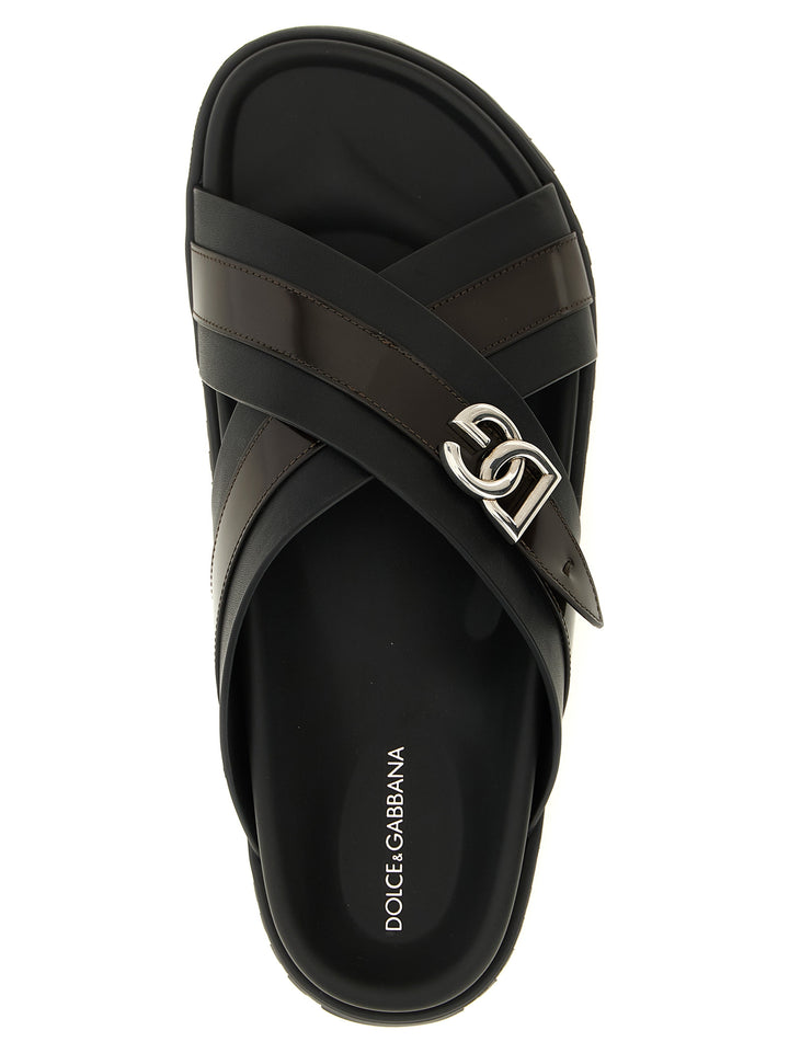 Dolce & Gabbana Dg Casual Sandals - Black | 3cbd270f3b0fcdb509a88fc5b4c67757d3b9f1cf