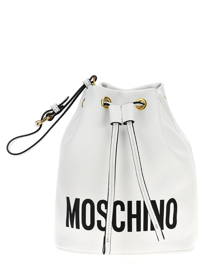 Logo Bucket Bag Crossbody Bags White