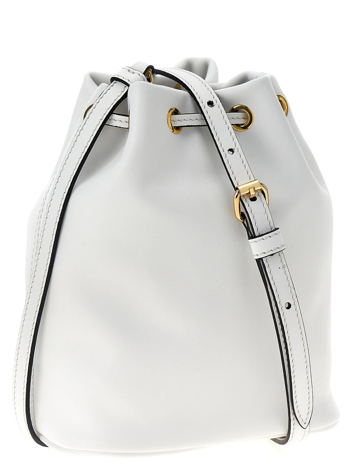 Logo Bucket Bag Crossbody Bags White