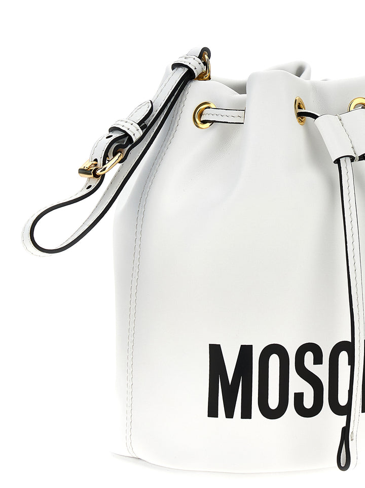 Logo Bucket Bag Crossbody Bags White