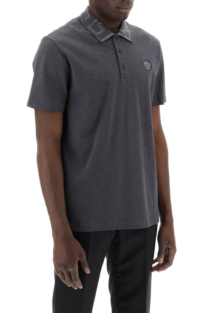 Polo Shirt With Greca Collar