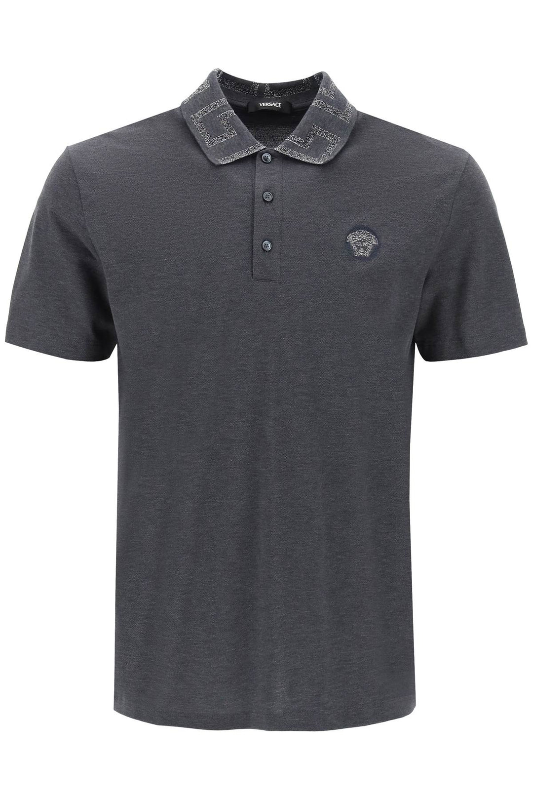 Polo Shirt With Greca Collar