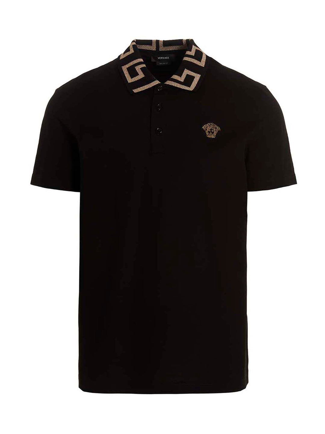 Versace Greca Polo - Black | 6187e9e05689e58969eec3cb5c8d074a44998616