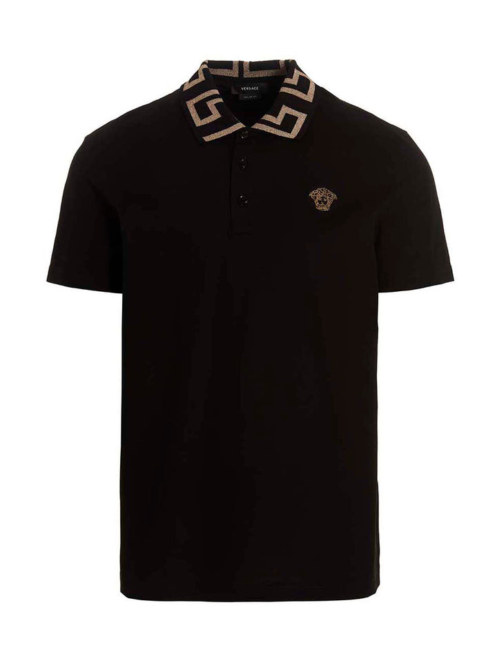 Versace Greca Polo - Black | 6187e9e05689e58969eec3cb5c8d074a44998616
