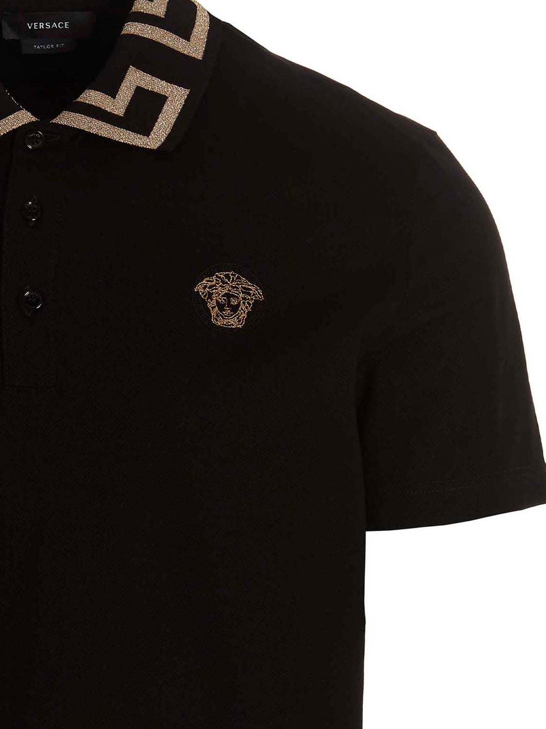 Versace Greca Polo - Black | 878e03c5b1f19f69ea7f220c58d0eb9bce13ecbe