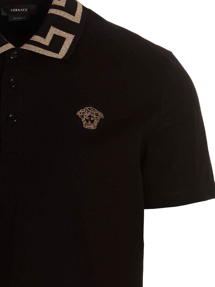Versace Greca Polo - Black | 878e03c5b1f19f69ea7f220c58d0eb9bce13ecbe