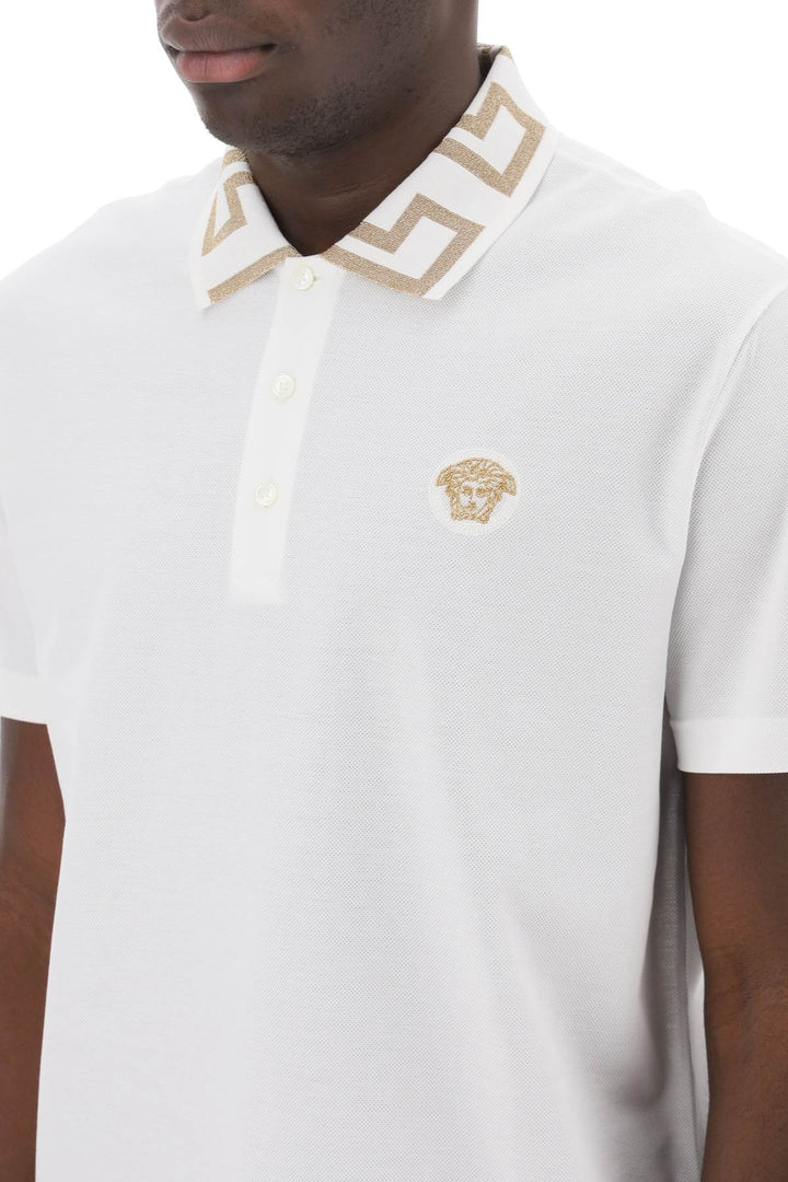 Polo Shirt With Greca Collar