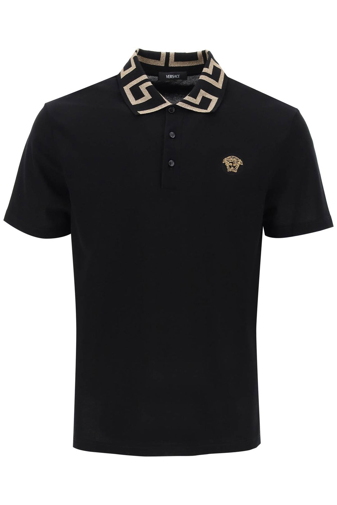 Polo Shirt With Greca Collar