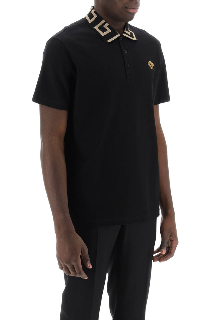 Taylor Fit Polo Shirt With Greca Collar