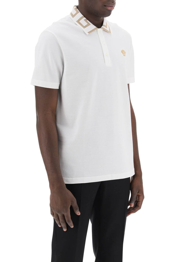 Polo Shirt With Greca Collar