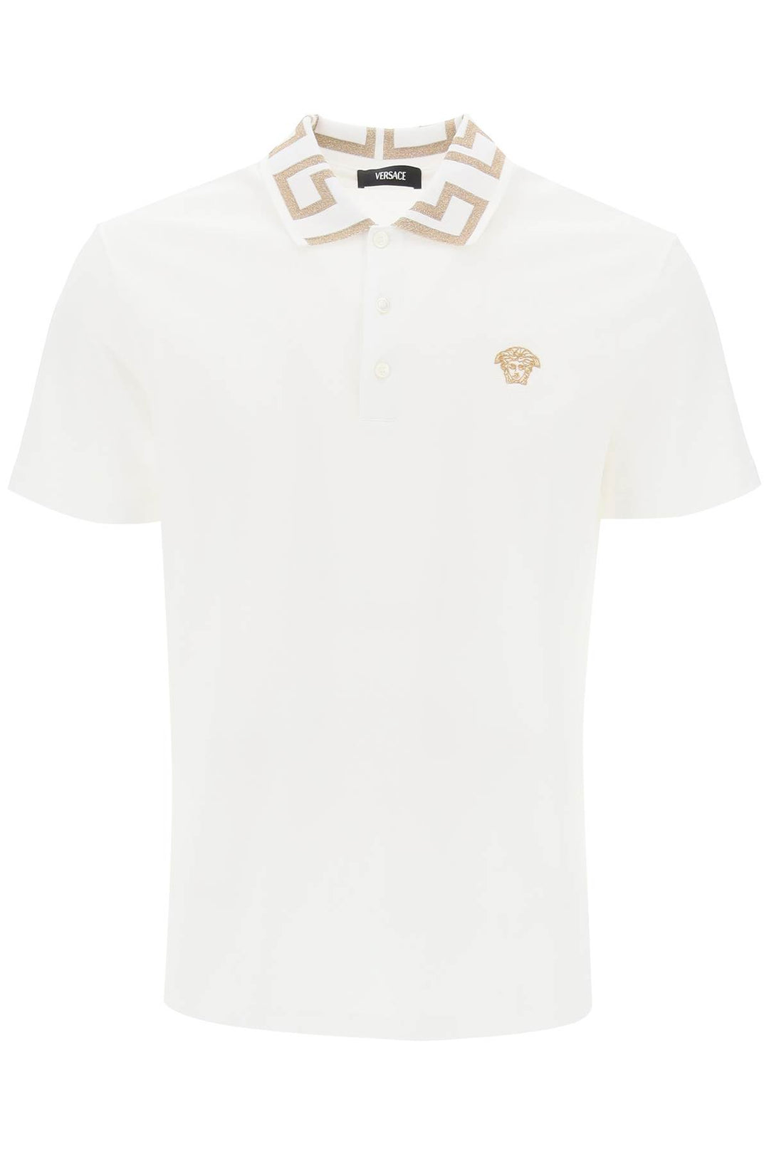 Polo Shirt With Greca Collar