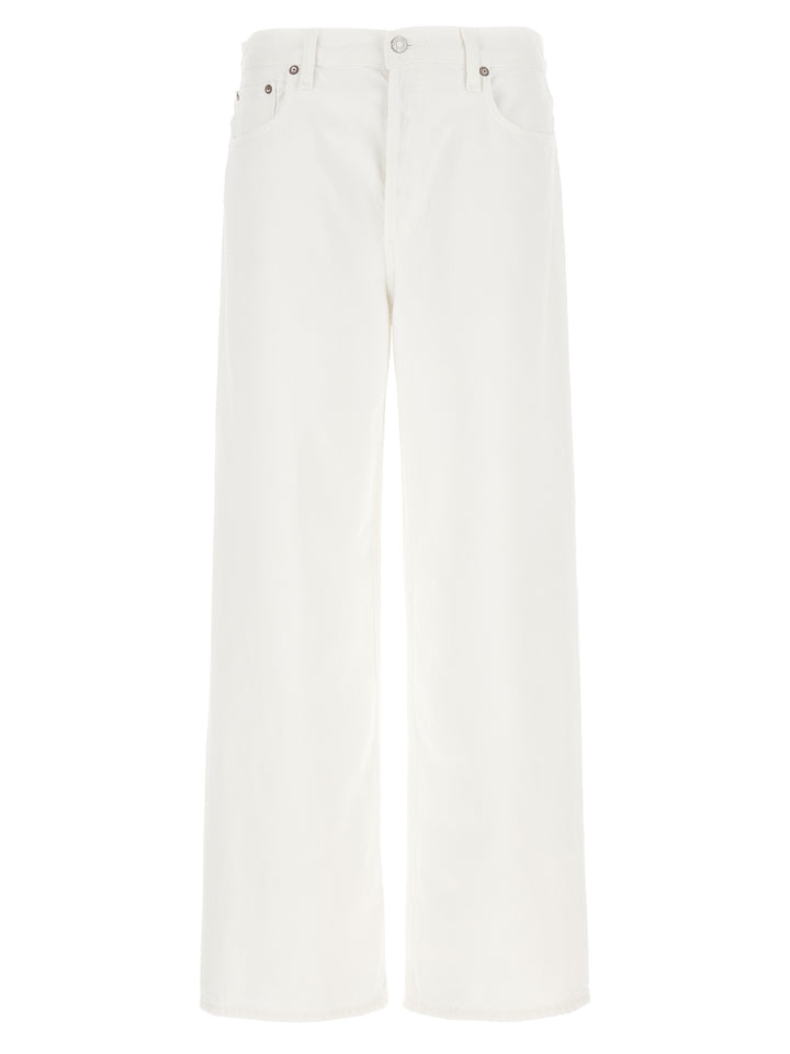 Low Slung Baggy Jeans White