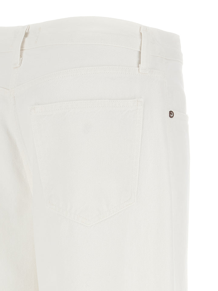 Low Slung Baggy Jeans White