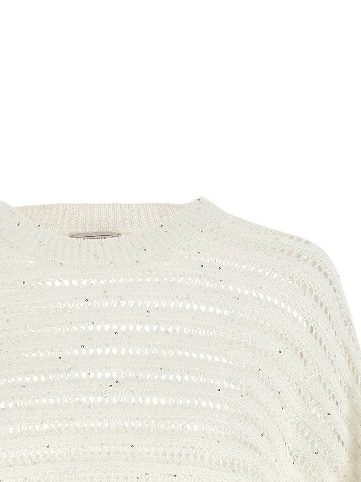 Peserico Tricot Florette Sweater Sweaters and Cardigans - White | b993aff3383b9f37e988018b3285d07a06b02f30