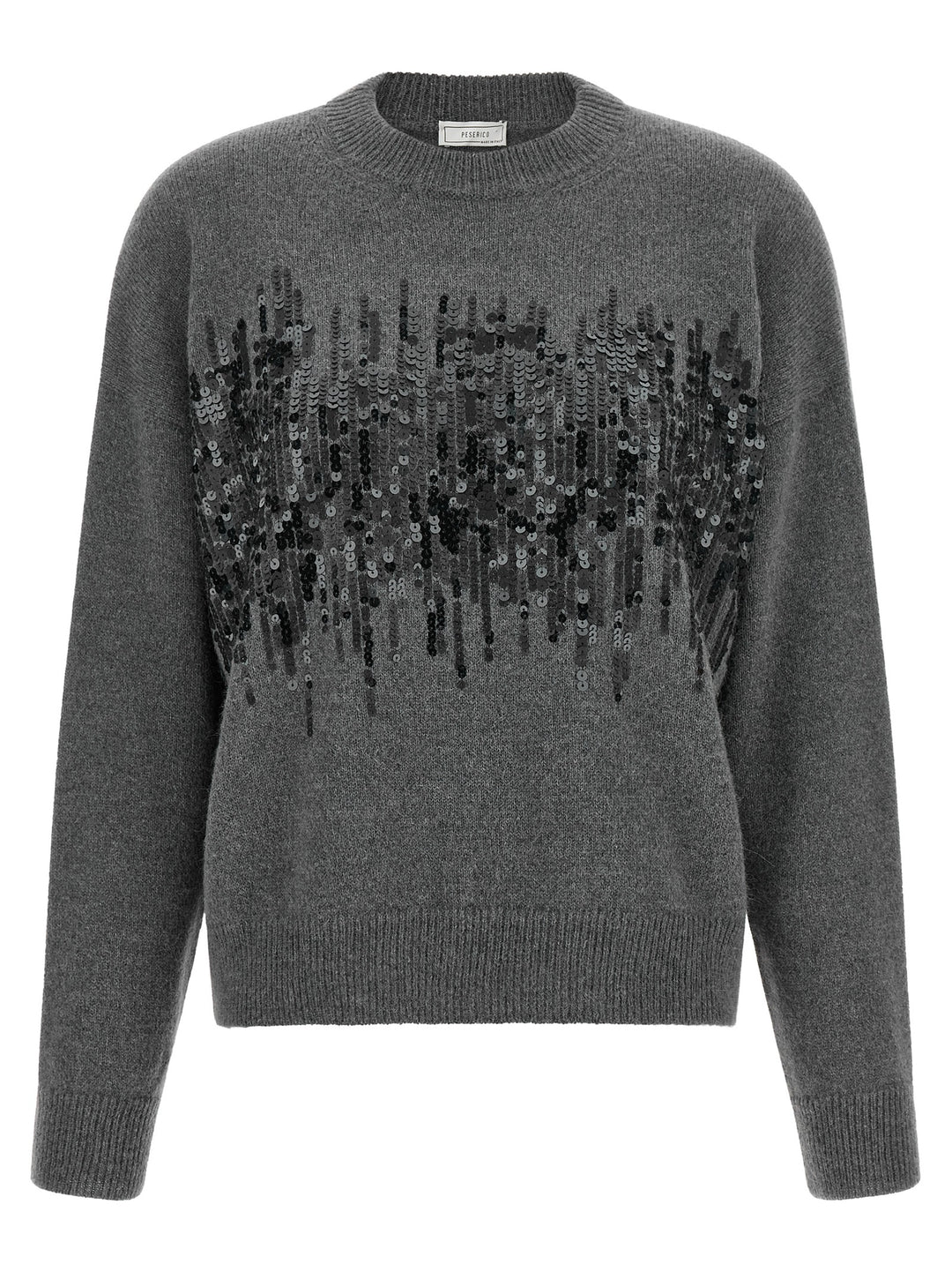 Peserico Sequin Sweater Sweaters and Cardigans - Gray | 58539bd7a9411d9a0ccf1f1292c00808a0914fe5