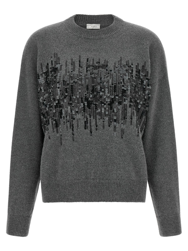 Sequin Sweater Gray