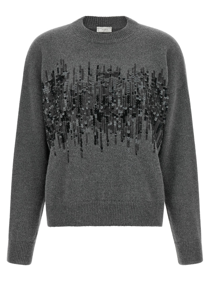 Peserico Sequin Sweater Sweaters and Cardigans - Gray | 58539bd7a9411d9a0ccf1f1292c00808a0914fe5
