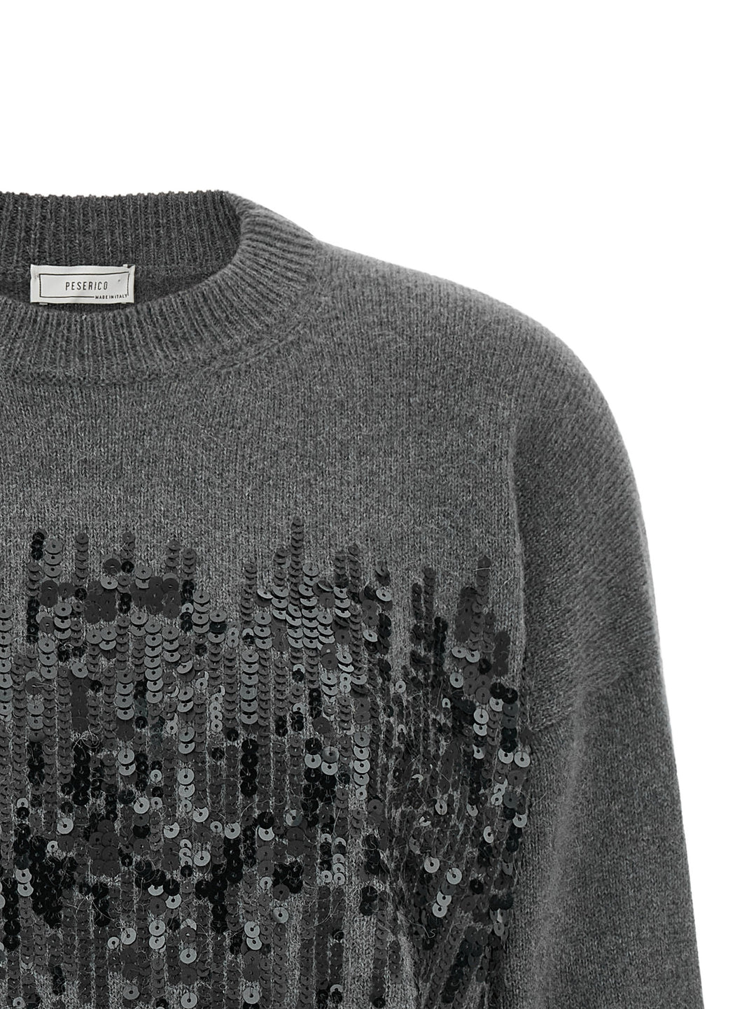 Peserico Sequin Sweater Sweaters and Cardigans - Gray | 3a4a6f94f9b4c0d5108efe1bac3bbb00cc106522